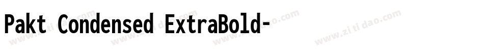 Pakt Condensed ExtraBold字体转换